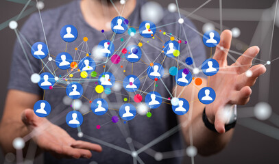 Telecommunication concept with abstract network structure