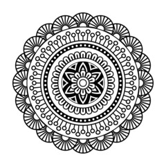 Isolated mandala in vector. Round pattern for design. Vintage decorative element