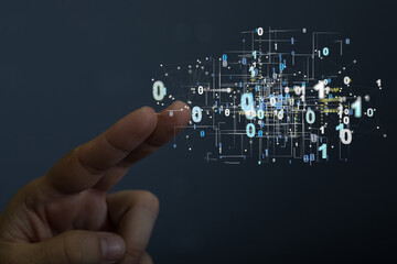 Technology background. Big data concept. Binary