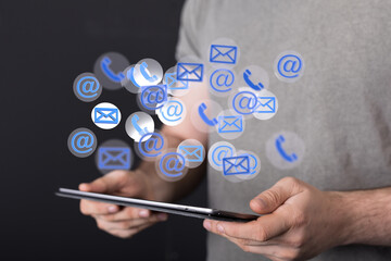 Network Communications with email symbol.