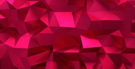 High resolution 3d abstract geometric magenta  background, triangle seamless