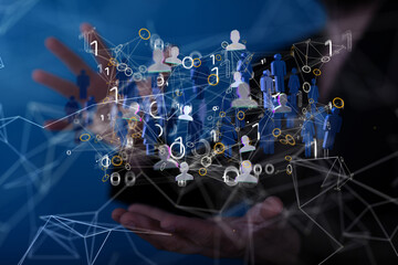 sphere network structure - abstract design connection design