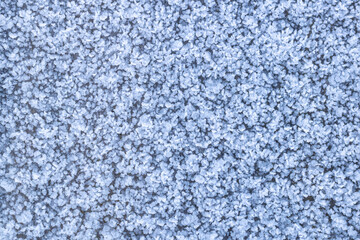 the texture of the surface covered with ice crystals