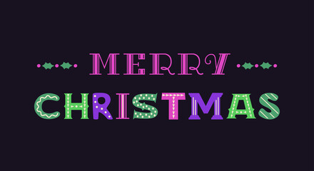 Merry Christmas elegant trendy lettering. Xmas fancy calligraphy greeting card. Beautiful Christmas lettering card. Xmas design element. Invitation design. Retro vintage style.