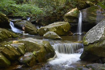 small rapids on Catawba river below the falls