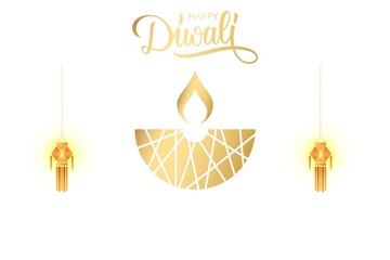 Amazing picture of diwali with white background