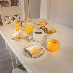 breakfast with orange juice