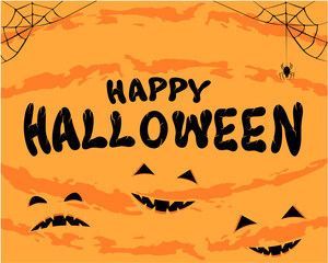 Congratulatory vector design with wish - Happy Halloween.
Can be used for web design, postcards, posters, prints, invitations.
