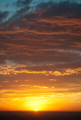 sunset in the sky