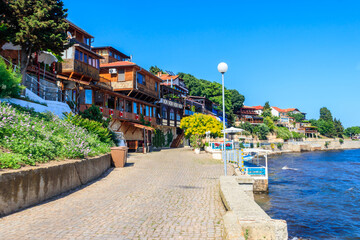 View of the embankment of the old town of Nessebar, Bulgaria