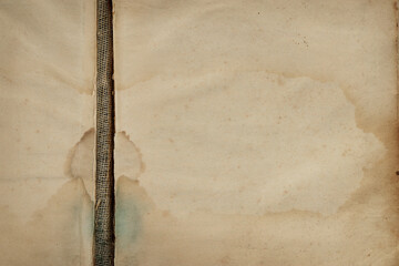yellow stained paper, texture, old sheets from a book, isolate on a white background