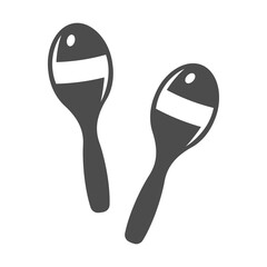 Monochrome classical maracas icon vector illustration rumba shakers or shac shacs musical instrument