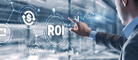 Roi Return On Investment Business Technology Analysis Finance Concept