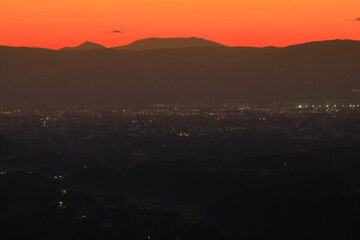 岩手県奥州市　夜明けの奥州湖