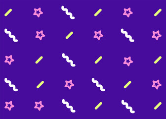 Confetti pattern. Vector illustration in flat design.