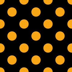 Colorful Polka Dot seamless pattern. Vector background. Halloween pattern.