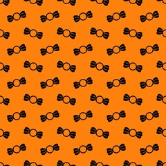 Lollipops and candy pattern background. Seamless pattern. Halloween candy. Wrapping paper. Vector background.