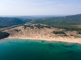 Amazing Aerial view of Arkutino beach, Bulgaria