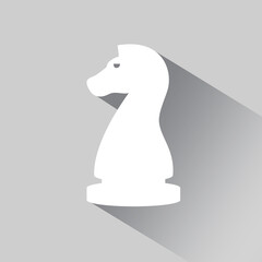 Knight chess icon isolated on gray background. Knight chess icon for web site, app, logo and print presentation. Creative art concept, vector illustration, eps 10