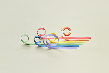 Rainbow paper stripes