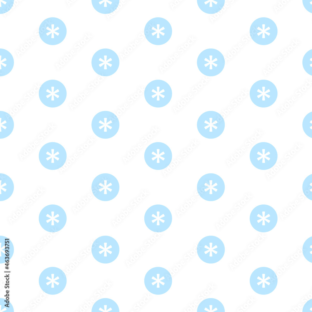 Aufkleber luxury christmas print with blue snowflakes and snowballs falling on white background. vector print 