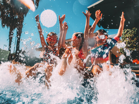 Children in the pool.