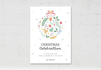 Simple Christmas Flyer Greetings Card