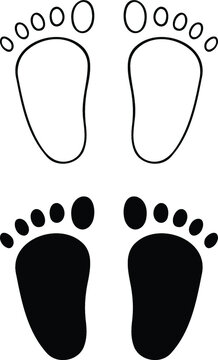 Footprint Graphic Clipart Set