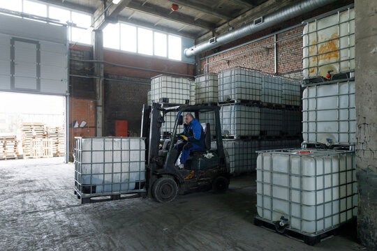 Forklift inside