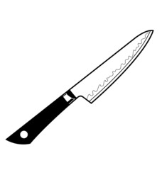 japanese style chef knife outline icon