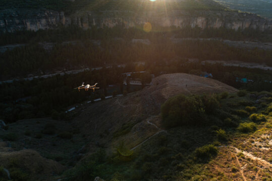 Drone flying on air