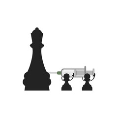 Large syringe pawns and system. 