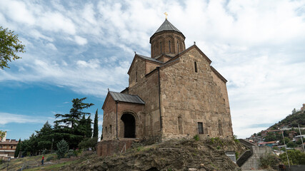 Fototapeta na wymiar old church. monastery in the mountains. big old church