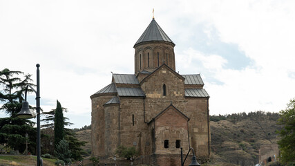 old church. monastery in the mountains. big old church