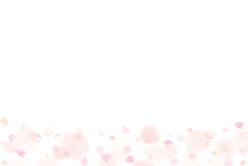 美しい水彩画の桜の花の背景イラスト4