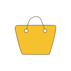 Purse shopping icon, Shopping bag icon in color icon, isolated on white background 