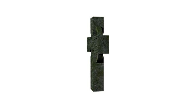 old celtic cross from stone