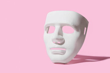 Guy Fawkes mask on color background