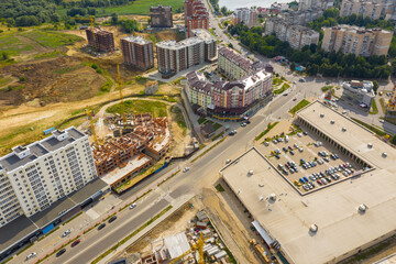 city ​​area under construction
