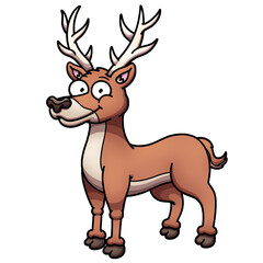 Happy Cartoon Male Deer