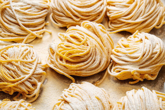 Batch of handmade fresh pasta