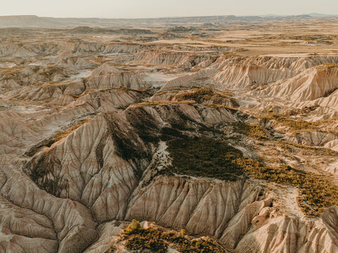 Aerial view of the Bardenas Reales Desert 
