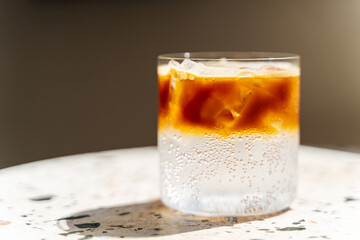 Espresso-tonic refreshing coffee cocktail