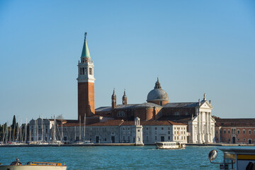 Fototapeta na wymiar The tower of San Giorgio ,Italy, Venice , 2019 march