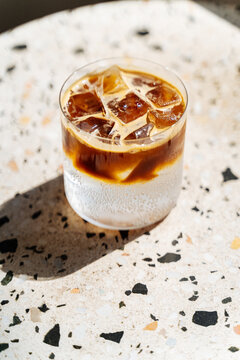 Espresso-tonic refreshing coffee cocktail