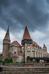 Fototapeta premium ROMANIA , Corvin Castle, Hunyadi Castle or Hunedoara Castle, july 2021 Transylvania, 
