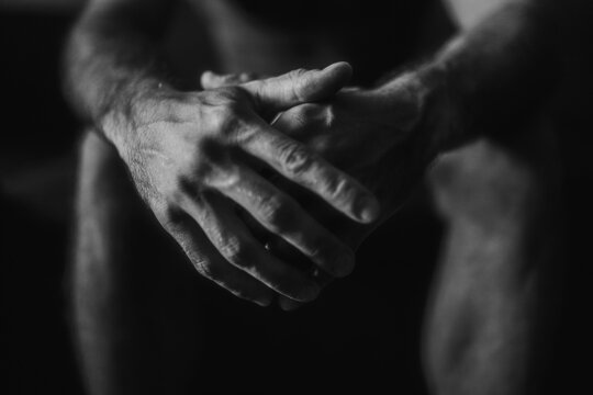 Man's hands