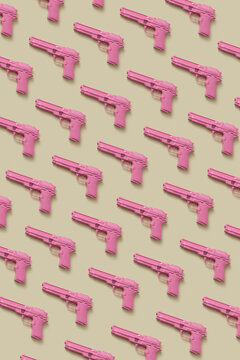 Pattern of colored pink guns