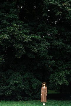 Young woman spending time in nature