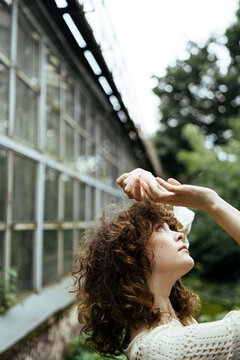 Young woman spending time in nature